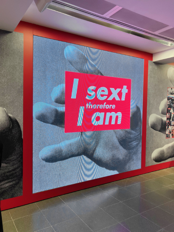 Barbara Kruger exhibition I sext therefore I am